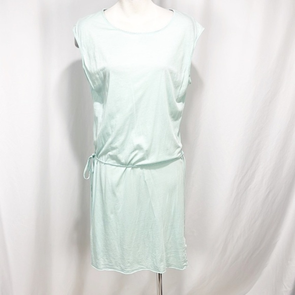 HARTFORD Seafoam Green Belted Shirt Sleeveless Dress size 4